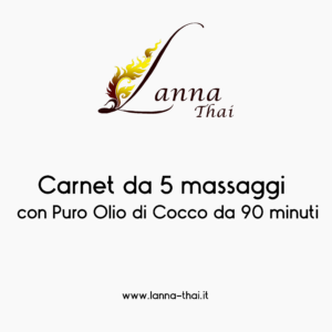 Carnet da 5 Massaggi con Puro Olio di Cocco da 90 minuti