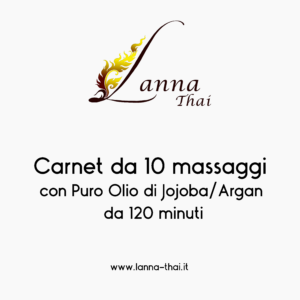 Carnet da 10 Massaggi con Puro Olio di Jojoba/Argan da 120 minuti